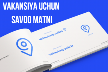 Vakansiya uchun savdo matnini yozib beraman